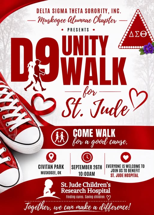 D9 Unity Walk for St. Jude flyer, Civitan Park, September 26, 10 AM