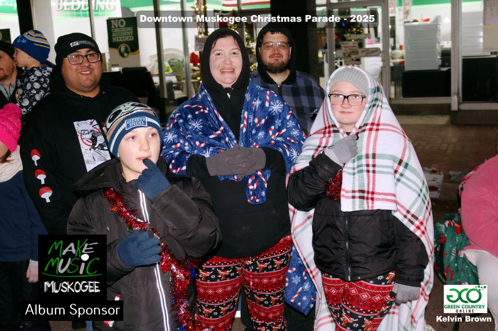 Christmas parade celebration at the 2025 Muskogee Christmas Parade