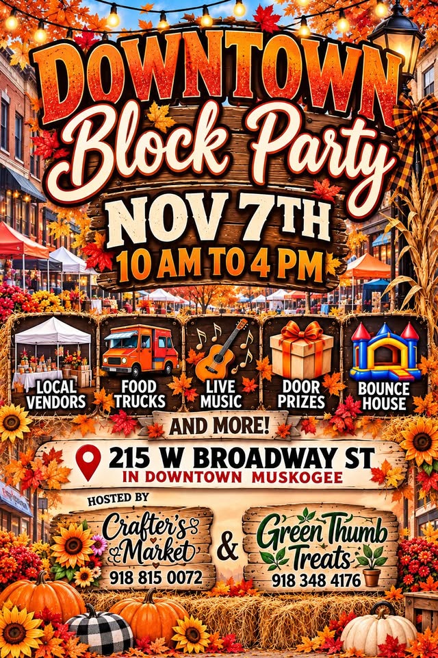 Downtown Block Party (November) flyer