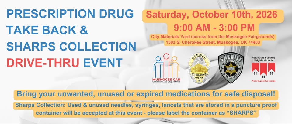 Prescription Drug Take Back Day & Sharps Collection flyer