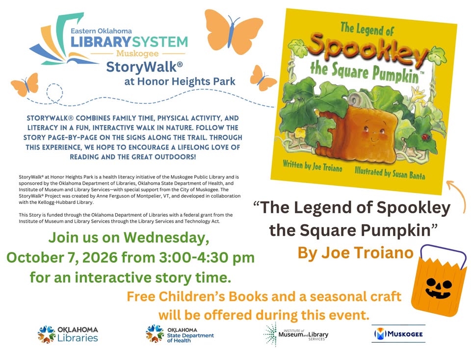 "The Legend of Spookley the Square Pumpkin" StoryWalk Celebration flyer