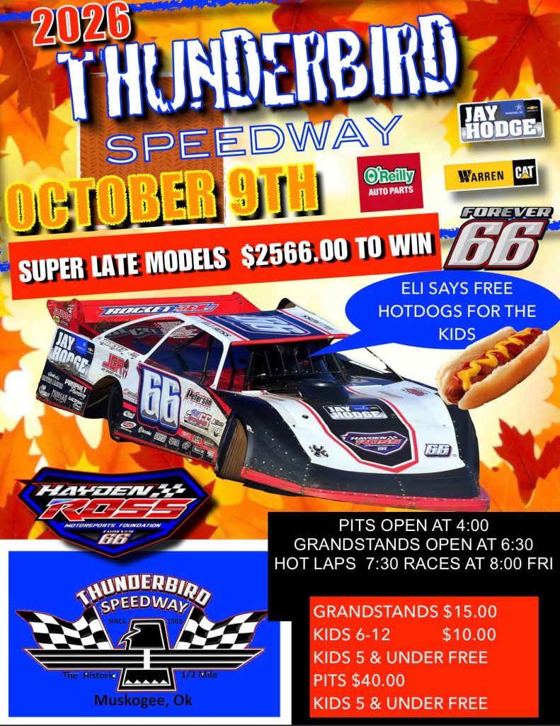 Thunderbird Speedway 2026 Season Finale flyer